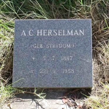 HERSELMAN A.C. nee STRYDOM 1887-1958