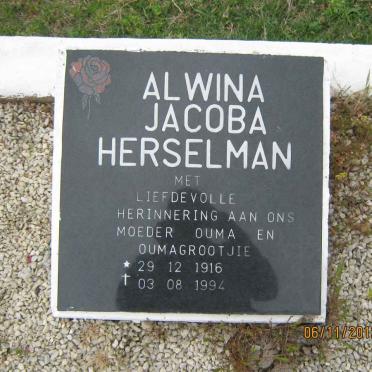 HERSELMAN Alwina Jacoba 1916-1994