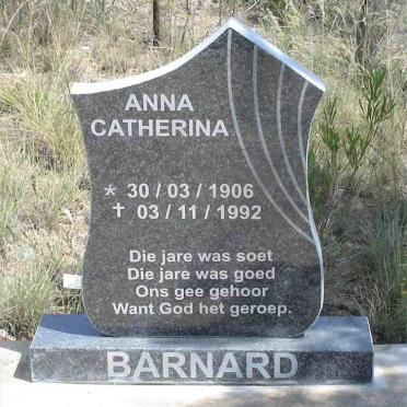 BARNARD Anna Catherina 1906-1992