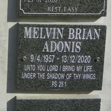 ADONIS Melvin Brian 1957-2020