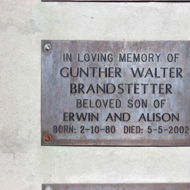 BRANDSTETTER Gunther Walter 1980-2002