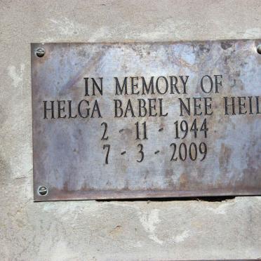 BABEL Helga nee HEIL 1944-2009