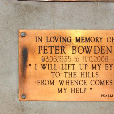 BOWDEN Peter 1935-2008