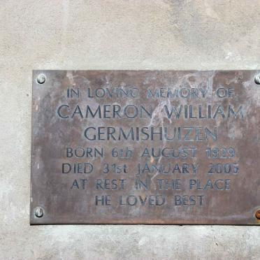 GERMISHUIZEN Cameron William 1929-2005