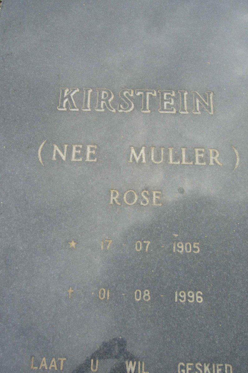 KIRSTEIN Rose nee MULLER 1905-1996