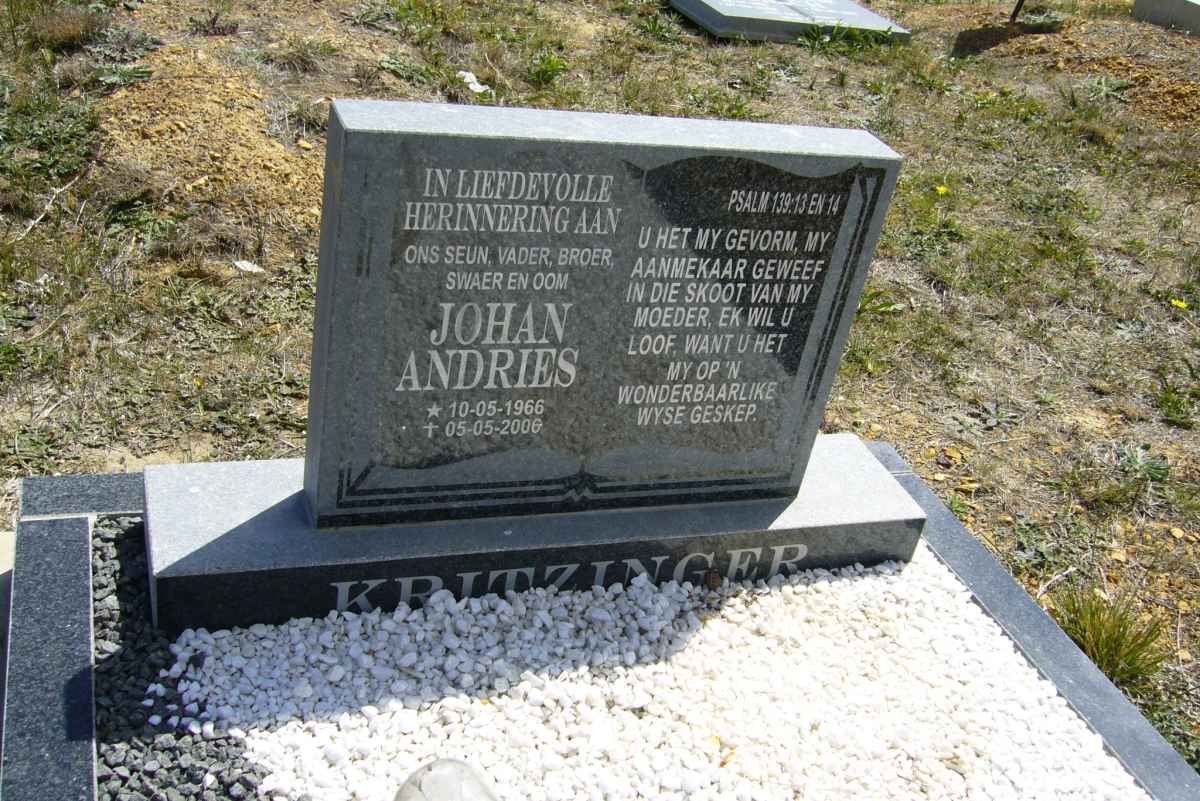 KRITZINGER Johan Andries 1966-2006