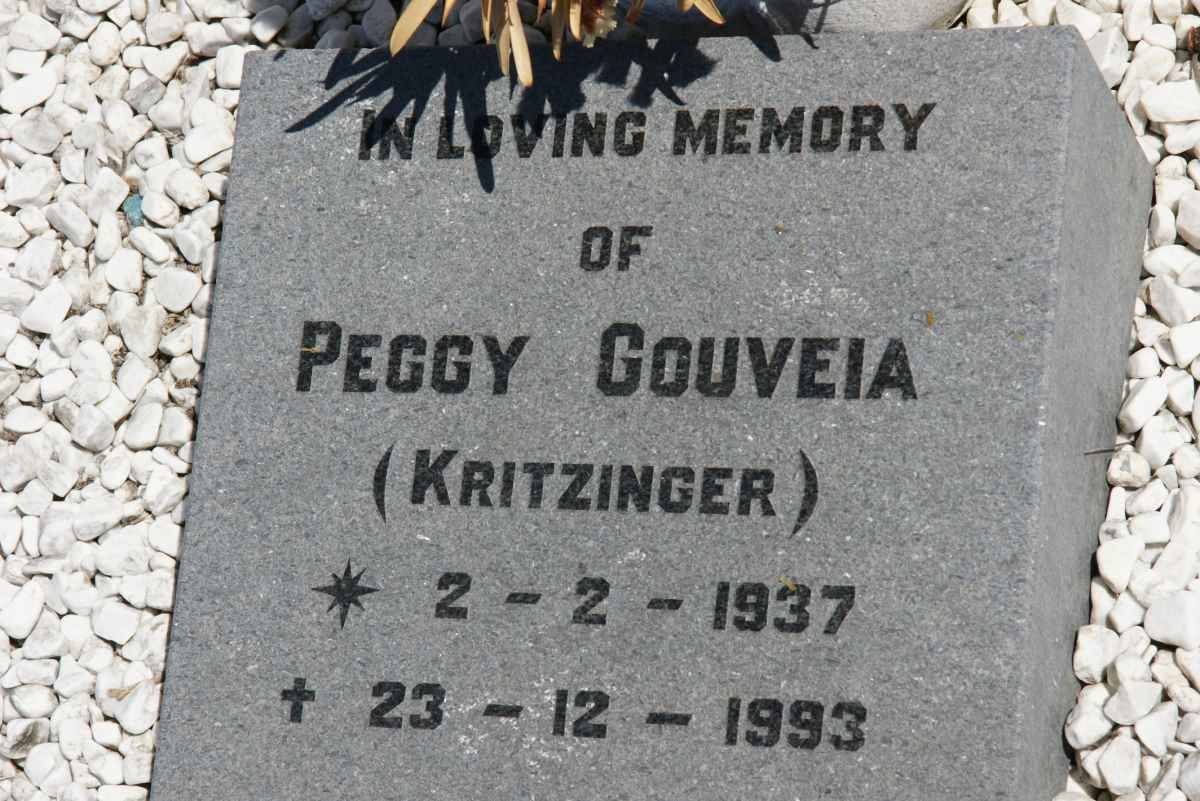 GOUVEIA Peggy nee KRITZINGER 1937-1993