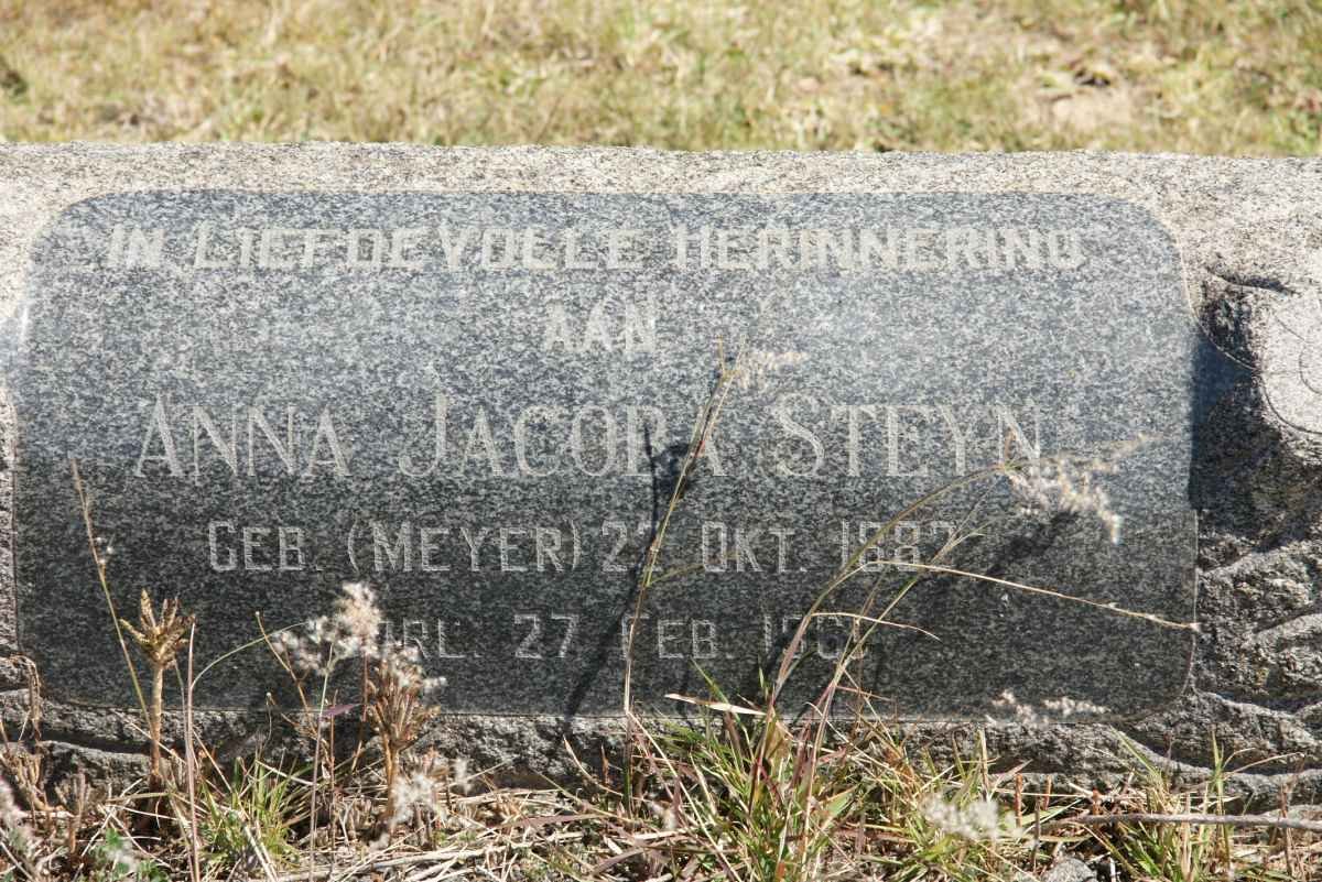 STEYN Anna Jacob nee MEYER 1882-1961