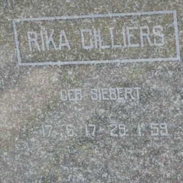 CILLIERS Rika nee SIEBERT 1917-1959