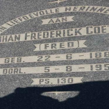 COETZEE Johan Frederick 1880-1958