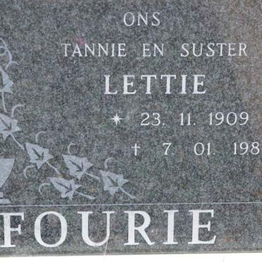 FOURIE Lettie 1909-1989