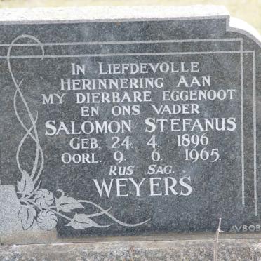 WEYERS Salomon Stefanus 1896-1965