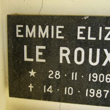 ROUX Emmie Eliza, le 1906-1987