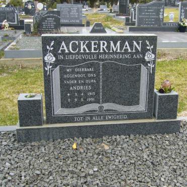 ACKERMAN Andries 1915-1991