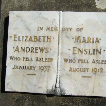 ANDREWS Elizabeth -1937 :: ENSLIN Maria -1912