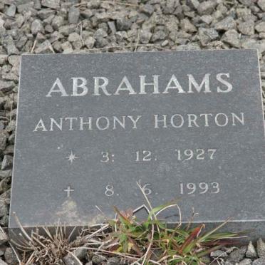 ABRAHAMS Anthony Horton 1927-1993