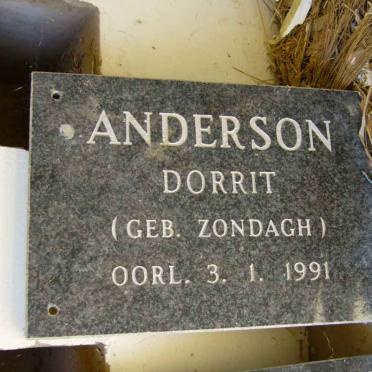 ANDERSON Dorrit nee ZONDAGH -1991 (Muur)
