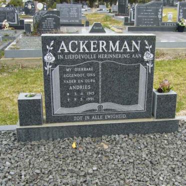 ACKERMAN Andries 1915-1991