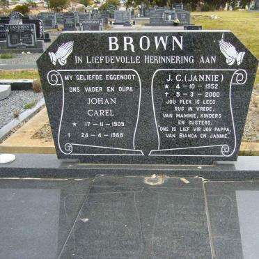 BROWN Johan Carel 1909-1988 :: BROWN J.C. 1952-2000