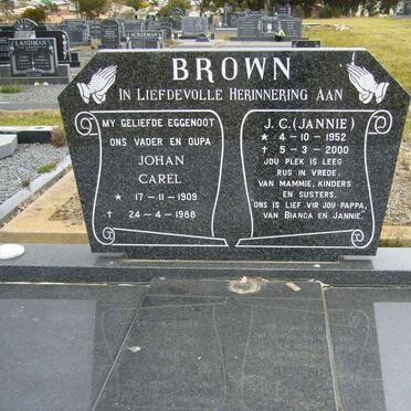 BROWN Johan Carel 1909-1988 :: BROWN J.C. 1952-2000