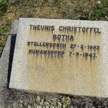 BOTHA Theunis Christoffel 1882-1947