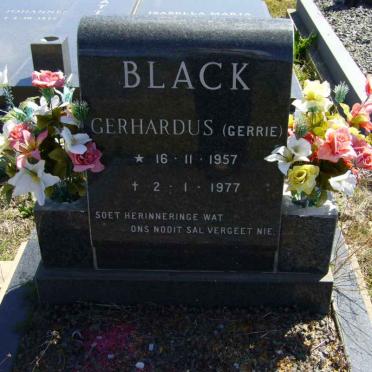BLACK Gerhardus 1957-1977