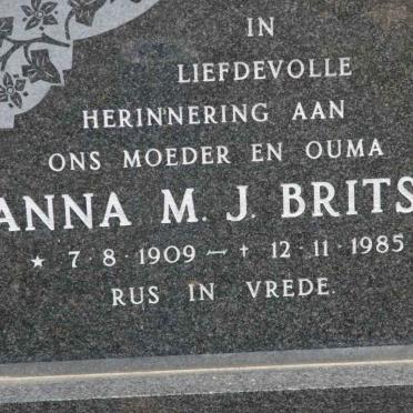 BRITS Anna M.J. 1909-1985