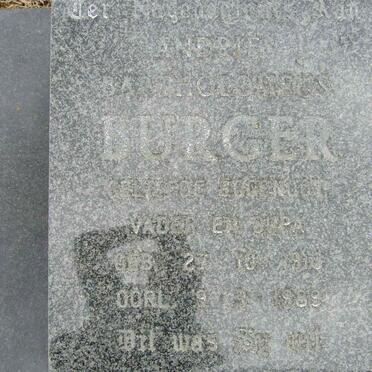 BURGER Andries Bartholomeus 1918-1989