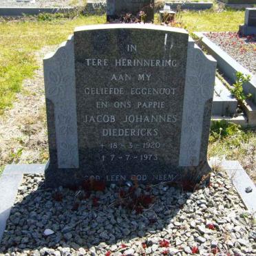 DIEDERICKS Jacob Johannes 1920-1973