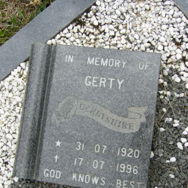 DERBYSHIRE Gerty 1920-1996