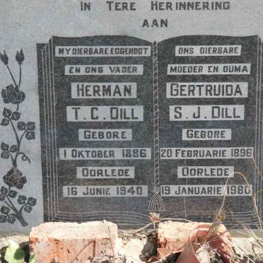 DILL Herman T.C. 1886-1940 &amp; Gertruida S.J. 1896-1980