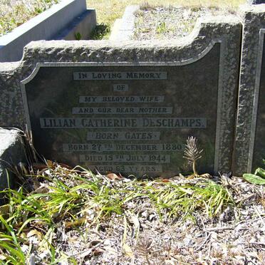 DESCHAMPS Lilian Catherine nee GATES 1880-1944