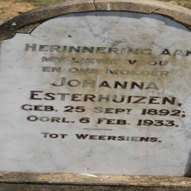 ESTERHUIZEN Johanna 1892-1933