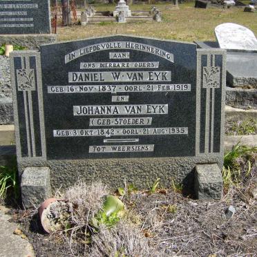 EYK Daniel W. , van 1837-1919 &amp; Johanna STOEDER 1842-1935
