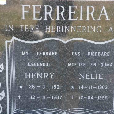 FERREIRA Henry 1901-1987 &amp; Nelie 1903-1996