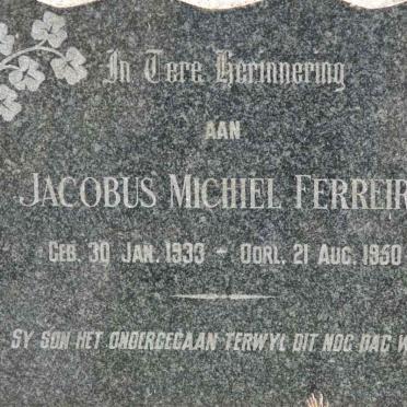 FERREIRA Jacobus Michiel 1933-1950