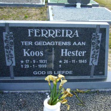 FERREIRA Koos 1931-1999 &amp; Hester 1945-