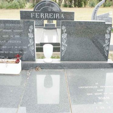FERREIRA Johan Frederik 1926-1986 :: FERREIRA Rian 1963-1992