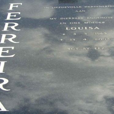 FERREIRA Louisa 1963-2002
