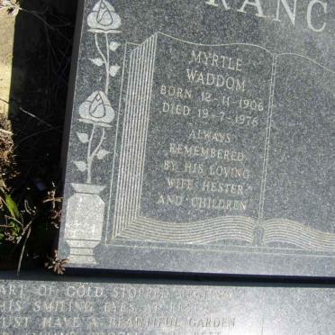 FRANCIS Mytrle nee WADDOM 1906-1976