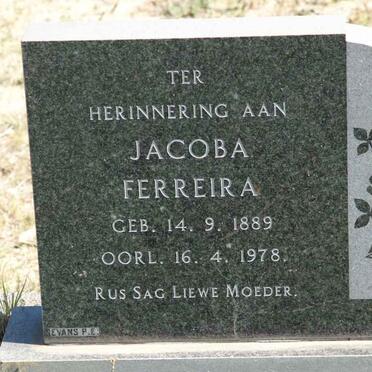FERREIRA Jacoba 1889-1978