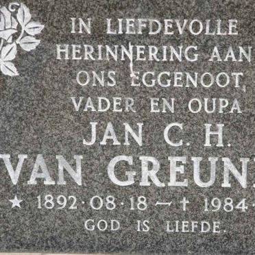 GREUNEN Jan C.H., van 1892-1984