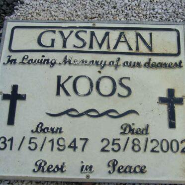 GYSMAN Koos 1947-2002
