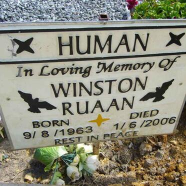 HUMAN Winston Ruaan 1963-2006