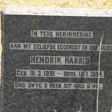 HARRIS Hendrik 1881-1954