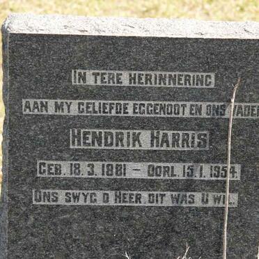 HARRIS Hendrik 1881-1954