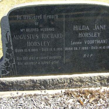 HORSLEY Augustus Richard 1889-1955 &amp; Hilda Jane VOORTMAN 1893-1987