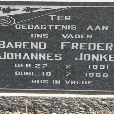 JONKER Barend Frederik Johannes 1891-1968