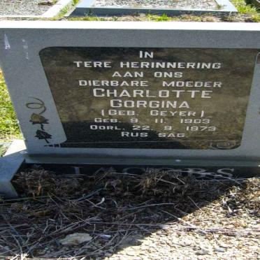 JACOBS Charlotte Gorgina nee DREYER 1903-1973