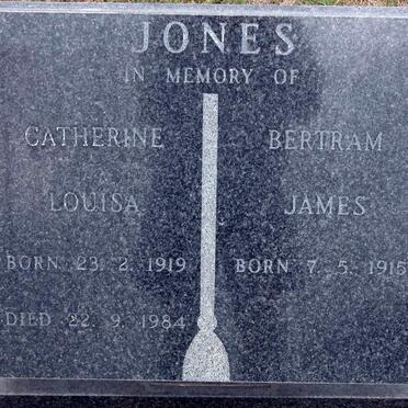 JONES Bertram James 1915- &amp; Catherine Louisa 1919-1984